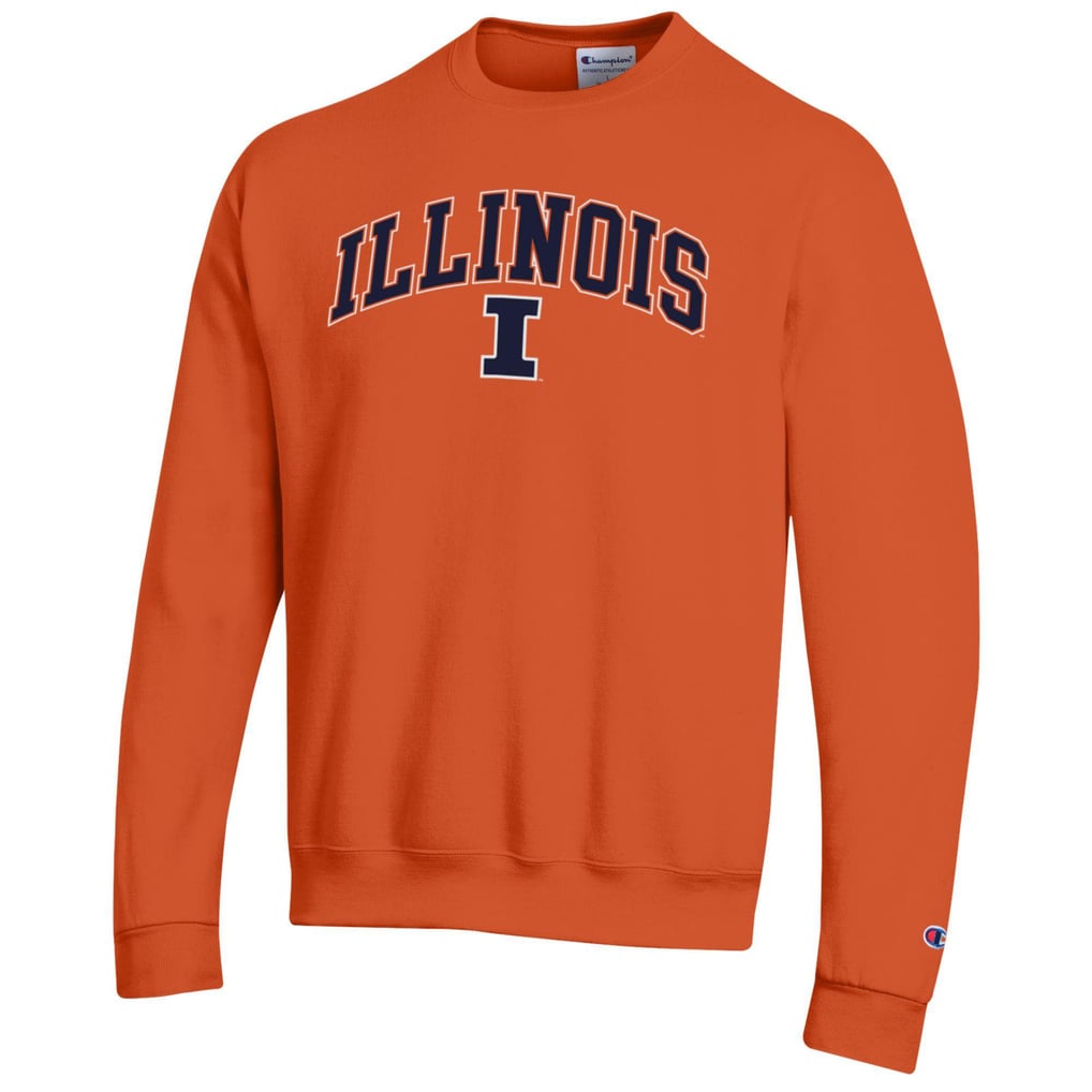  Illinois Fighting Illini Champion Arch Over Logo Pullover Sweatshirt - Orange